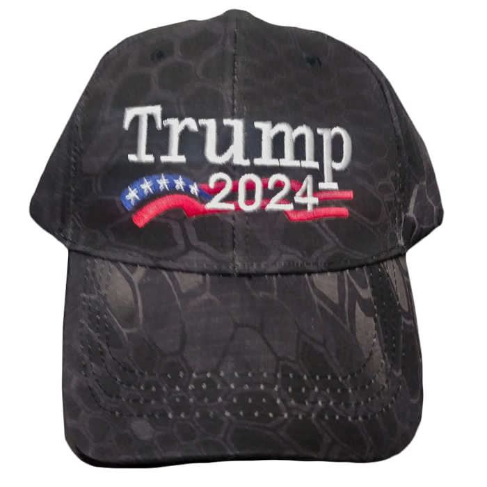 Free Trump 2024 Dark Camo Hat