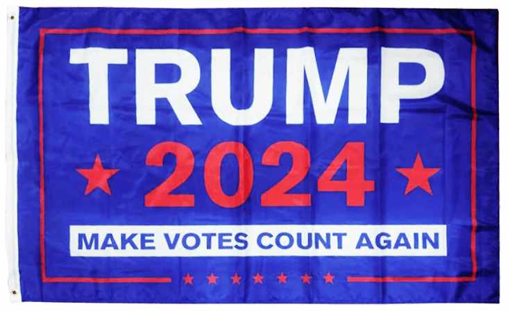 Free Trump 2024 Flag Blue
