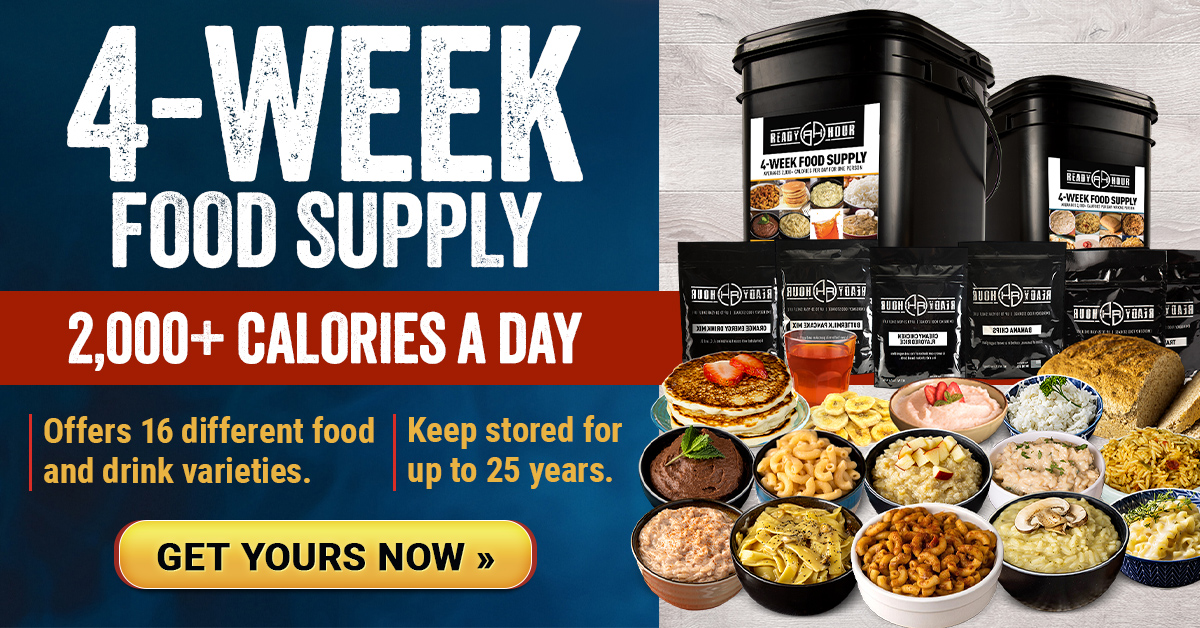 Free Trump Hat wants you to have a 4 week supply of food.